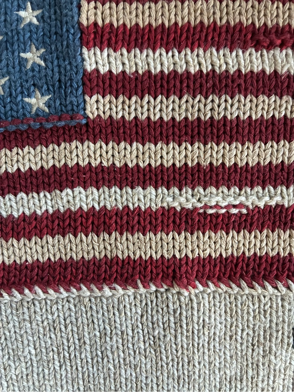 Rare Vintage Ralph Lauren Rollneck Flag Sweater Sz XL - Picture 6 of 6